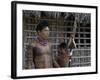 Tapirape Indian Chief and Son, Brazil-null-Framed Photographic Print