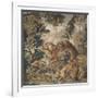 Tapisserie de la Suite des Indes : le Combat d'animaux.-null-Framed Giclee Print