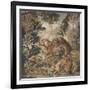 Tapisserie de la Suite des Indes : le Combat d'animaux.-null-Framed Giclee Print