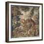 Tapisserie de la Suite des Indes : le Combat d'animaux.-null-Framed Giclee Print