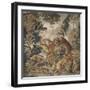 Tapisserie de la Suite des Indes : le Combat d'animaux.-null-Framed Giclee Print