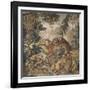 Tapisserie de la Suite des Indes : le Combat d'animaux.-null-Framed Giclee Print