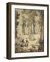 Tapisserie de la tenture : Louis XV tenant le limier-Jean Baptiste Oudry-Framed Giclee Print