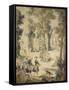 Tapisserie de la tenture : Louis XV tenant le limier-Jean Baptiste Oudry-Framed Stretched Canvas