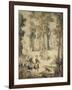 Tapisserie de la tenture : Louis XV tenant le limier-Jean Baptiste Oudry-Framed Giclee Print