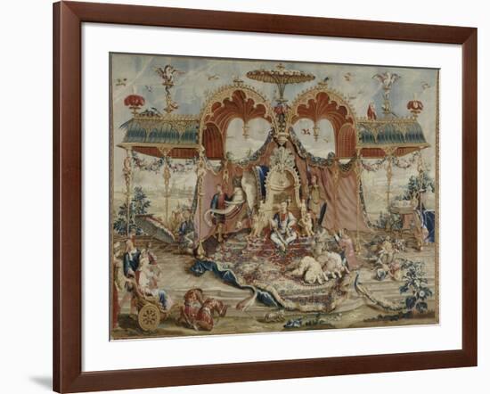 Tapisserie : L'audience du Prince, 1ère pièce de la tenture chinoise-Guy-Louis Vernansal-Framed Giclee Print