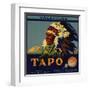 Tapo Brand - Santa Susana, California - Citrus Crate Label-Lantern Press-Framed Art Print