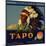 Tapo Brand - Santa Susana, California - Citrus Crate Label-Lantern Press-Mounted Art Print