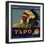 Tapo Brand - Santa Susana, California - Citrus Crate Label-Lantern Press-Framed Art Print