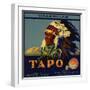 Tapo Brand - Santa Susana, California - Citrus Crate Label-Lantern Press-Framed Art Print