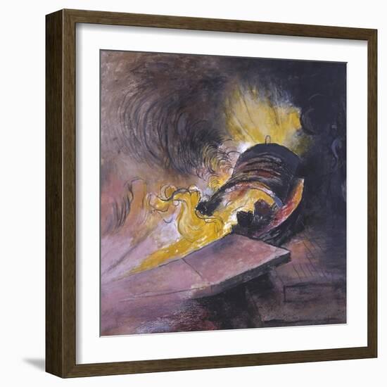 Tapping a Blast Furnace-Graham Sutherland-Framed Giclee Print