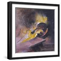 Tapping a Blast Furnace-Graham Sutherland-Framed Giclee Print