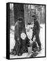 Tapping for Maple Syrup, Canada, 1936-null-Framed Stretched Canvas