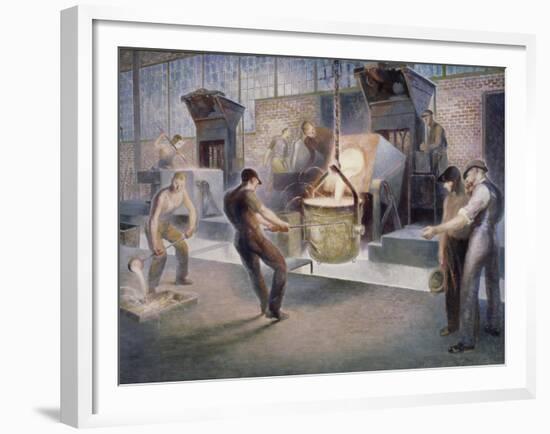 Tapping Induction Furnace-Edmund M. Ashe-Framed Giclee Print