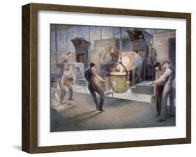 Tapping Induction Furnace-Edmund M. Ashe-Framed Giclee Print