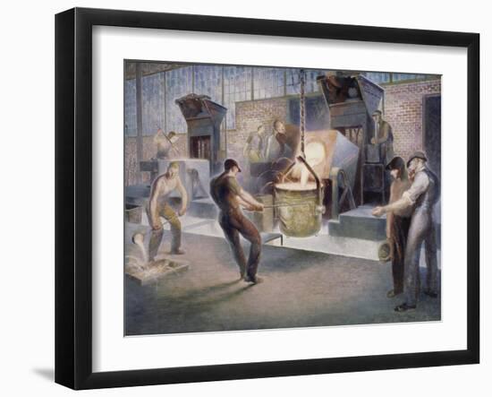 Tapping Induction Furnace-Edmund M. Ashe-Framed Giclee Print