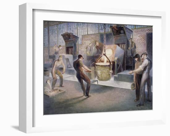 Tapping Induction Furnace-Edmund M. Ashe-Framed Giclee Print