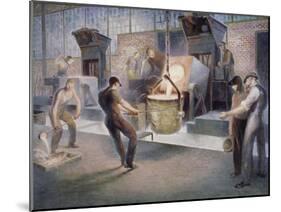 Tapping Induction Furnace-Edmund M. Ashe-Mounted Giclee Print