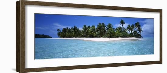 Tapuaetai Motu from the Lagoon, Aitutaki, Cook Islands-null-Framed Photographic Print