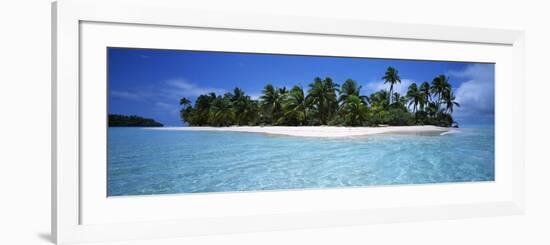 Tapuaetai Motu from the Lagoon, Aitutaki, Cook Islands-null-Framed Photographic Print