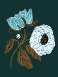 White Roses in Cobalt Vase-Tara Reed-Art Print