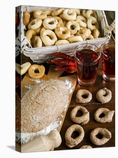 Tarallucci or Taralli, Bread from Puglia, Italy, Europe-Tondini Nico-Stretched Canvas