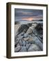 Taransay at Sunset from the Rocky Shore at Scarista, Isle of Harris, Outer Hebrides, Scotland, UK-Lee Frost-Framed Photographic Print