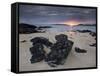 Taransay at Sunset from the Rocky Shore at Scarista, Isle of Harris, Outer Hebrides, Scotland, UK-Lee Frost-Framed Stretched Canvas