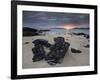 Taransay at Sunset from the Rocky Shore at Scarista, Isle of Harris, Outer Hebrides, Scotland, UK-Lee Frost-Framed Photographic Print