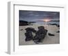 Taransay at Sunset from the Rocky Shore at Scarista, Isle of Harris, Outer Hebrides, Scotland, UK-Lee Frost-Framed Photographic Print