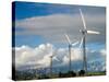 Tararua Wind Farm, Tararua Ranges, near Palmerston North, North Island, New Zealand-David Wall-Stretched Canvas
