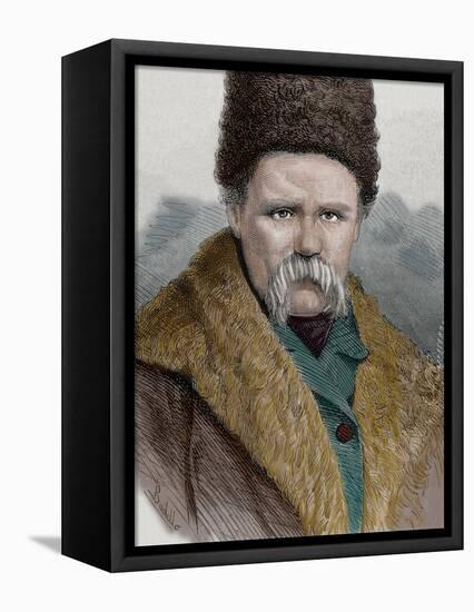 Taras Shevchenko (1814-1861). Ukrainian Poet. Engraving by La Ilustracion Espanola Y Americana, 187-Tarker-Framed Stretched Canvas