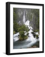 Tarawera Falls, Tarawera River, North Island, New Zealand-David Wall-Framed Photographic Print