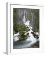 Tarawera Falls, Tarawera River, North Island, New Zealand-David Wall-Framed Photographic Print