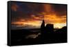 Tarbert Castle at Dawn-photographhunter-Framed Stretched Canvas