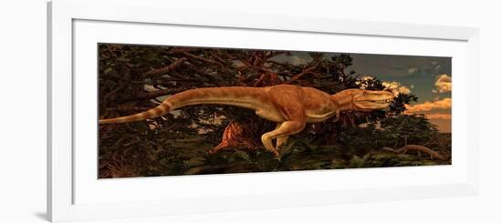 Tarbosaurus Was a Theropod Dinosaur from the Late Cretaceous Period-null-Framed Premium Giclee Print