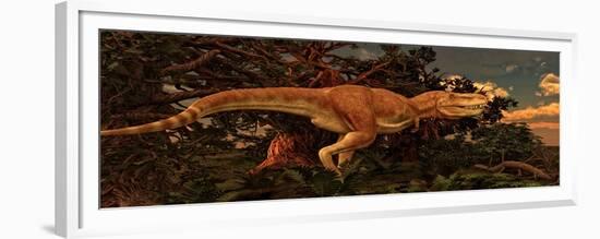 Tarbosaurus Was a Theropod Dinosaur from the Late Cretaceous Period-null-Framed Premium Giclee Print