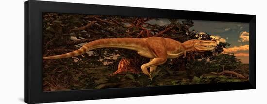 Tarbosaurus Was a Theropod Dinosaur from the Late Cretaceous Period-null-Framed Art Print