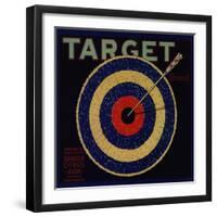 Target Brand - Sanger, California - Citrus Crate Label-Lantern Press-Framed Art Print