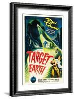 Target Earth, Bottom Right: Richard Denning, Kathleen Crowley (Being Held), 1954-null-Framed Art Print