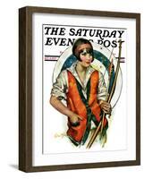 "Target Practice," Saturday Evening Post Cover, October 8, 1927-Ellen Pyle-Framed Giclee Print