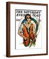 "Target Practice," Saturday Evening Post Cover, October 8, 1927-Ellen Pyle-Framed Giclee Print