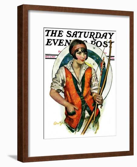 "Target Practice," Saturday Evening Post Cover, October 8, 1927-Ellen Pyle-Framed Giclee Print