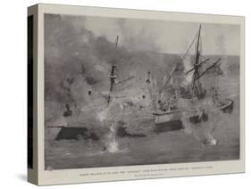 Target Practice Up to Date, the Belleisle after Four Minutes' Firing from the Majestic'S Guns-Fred T. Jane-Stretched Canvas