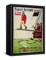 Tariff Reform Means a Step Blindfold', Poster Defending Free Trade Against Attack-null-Framed Stretched Canvas