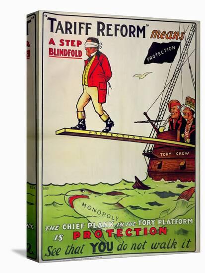 Tariff Reform Means a Step Blindfold', Poster Defending Free Trade Against Attack-null-Stretched Canvas