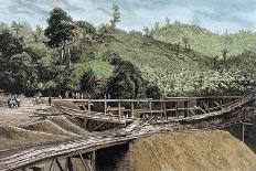 Construction of the Panama Canal. Works in Bridge Called Alto-Obispo .-Tarker-Giclee Print