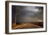 Tarmac Road Disappearing into Distance in USA-Jody Miller-Framed Premium Photographic Print