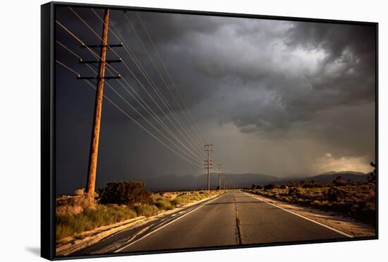 Tarmac Road Disappearing into Distance in USA-Jody Miller-Framed Stretched Canvas