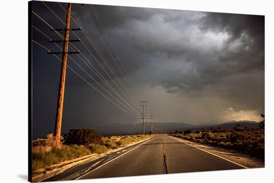 Tarmac Road Disappearing into Distance in USA-Jody Miller-Stretched Canvas